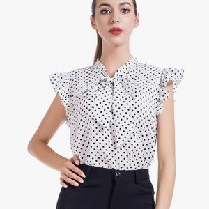 White Polka Dot blouse